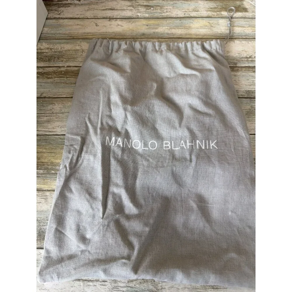 Manolo Blahnik Lurum Pink Satin Crystal 90mm Mule Heels EU 40 w/Box Dust Bag COA - Picture 16 of 16